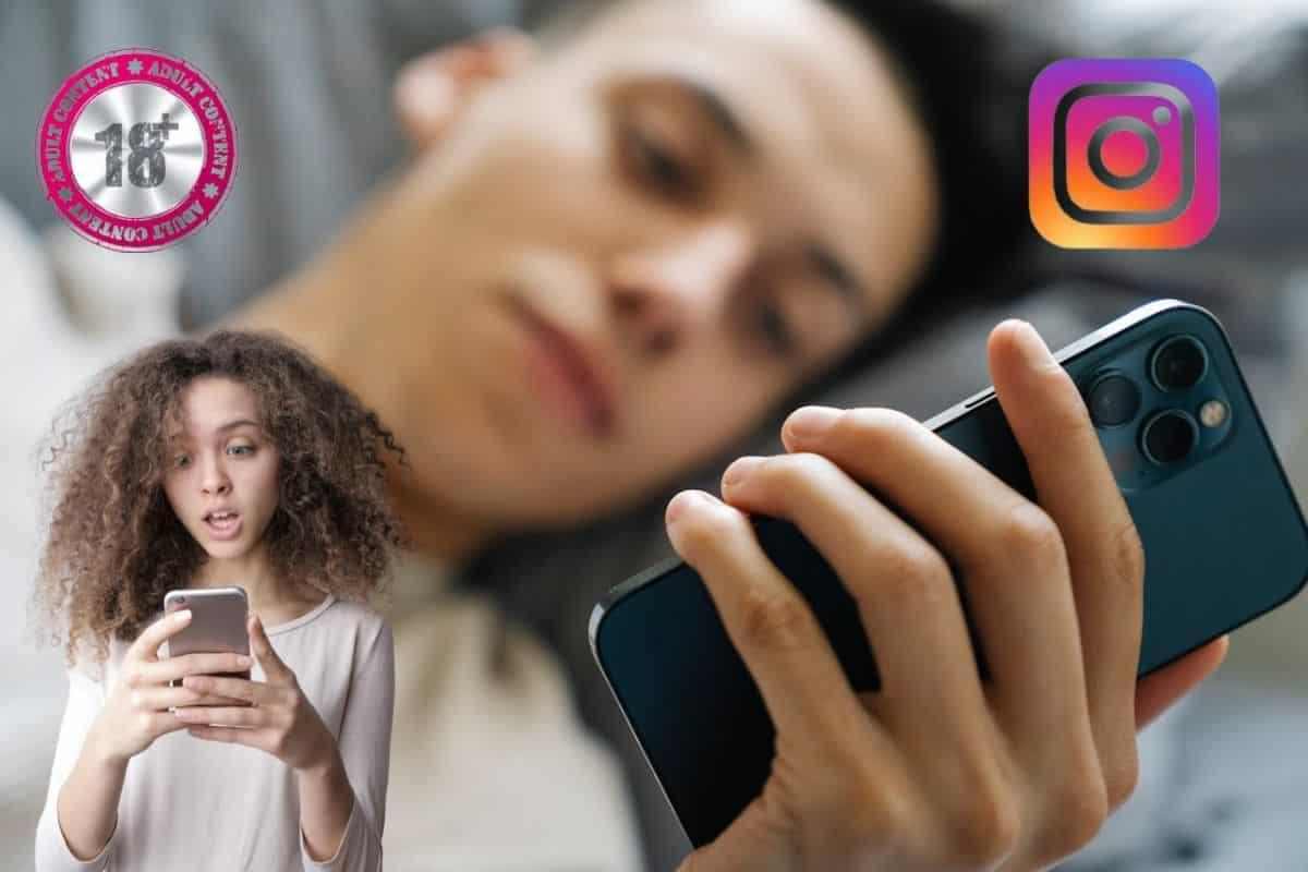 daughter watching same instagram content of father